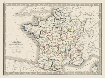 Picture of THIRTY TWO PROVINCES FRANCE - MONIN 1839