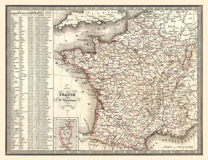 Picture of 86 DEPARTMENTS FRANCE - MONIN 1839