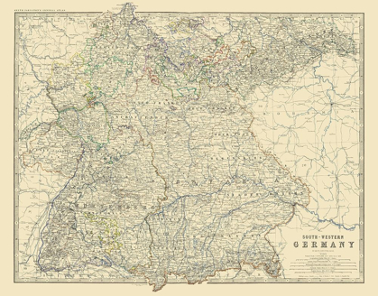 Picture of SOUTHWEST GERMANY - JOHNSTON 1861