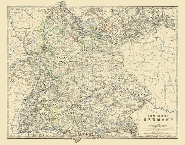 Picture of SOUTHWEST GERMANY - JOHNSTON 1861
