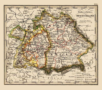 Picture of SOUTHWEST GERMANY - STIELER 1852