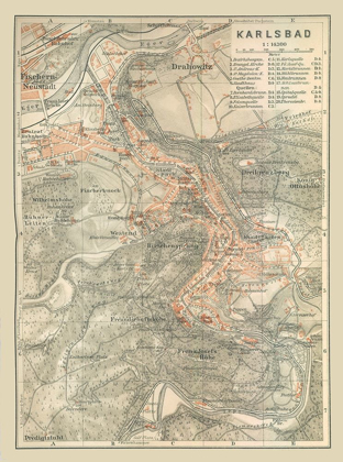 Picture of KARLSBAD GERMANY - BAEDEKER 1910