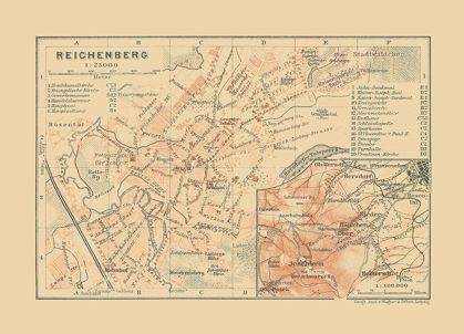Picture of REICHENBERG GERMANY - BAEDEKER 1910