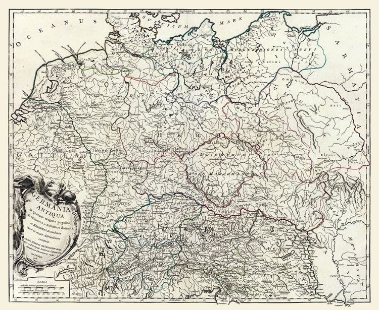 Picture of ANCIENT GERMANY - VAUGONDY 1757