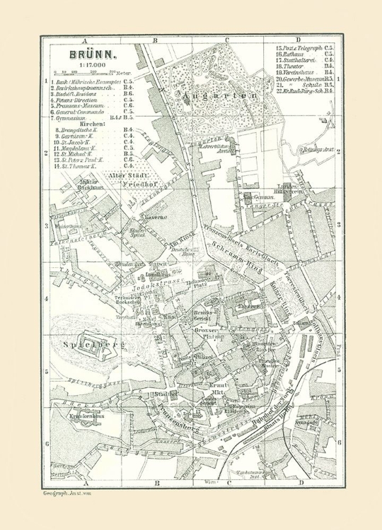 Picture of BRUNN GERMANY - BAEDEKER 1896