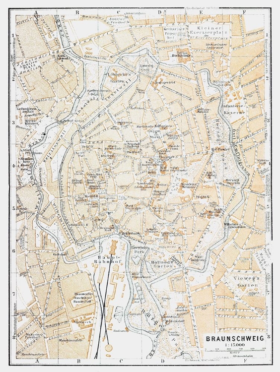 Picture of BRAUNSCHWEIG GERMANY - BAEDEKER 1914