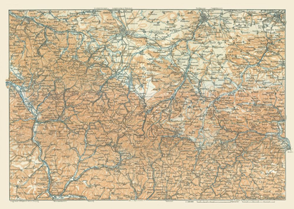 Picture of CENTRAL GERMANY - BAEDEKER 1914