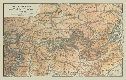 Picture of BODETAL GERMANY - BAEDEKER 1914