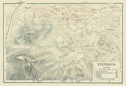 Picture of EISENACH GERMANY - BAEDEKER 1914