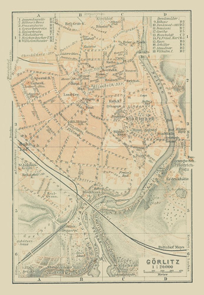 Picture of GORLITZ GERMANY - BAEDEKER 1914