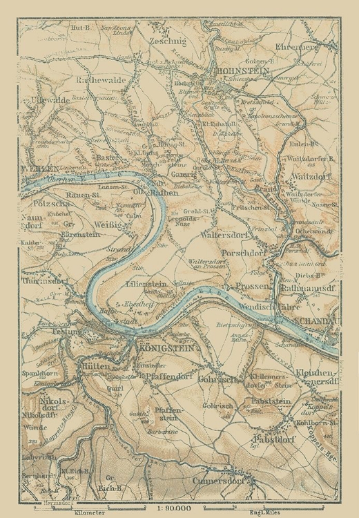 Picture of EASTERN GERMANY - BAEDEKER 1914