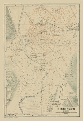 Picture of KISSINGEN GERMANY - BAEDEKER 1914