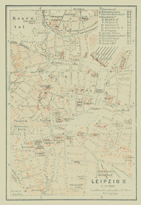 Picture of LEIPZIG GERMANY - BAEDEKER 1914