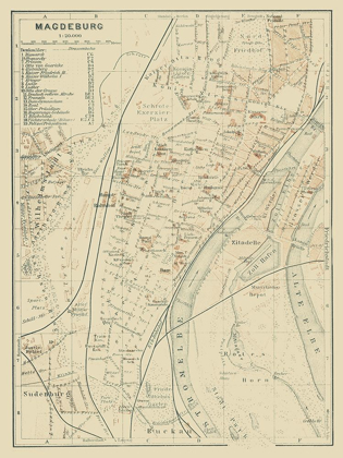 Picture of MAGDEBURG GERMANY - BAEDEKER 1914