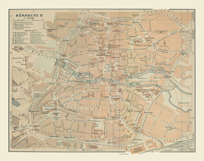 Picture of NUREMBERG GERMANY - BAEDEKER 1914