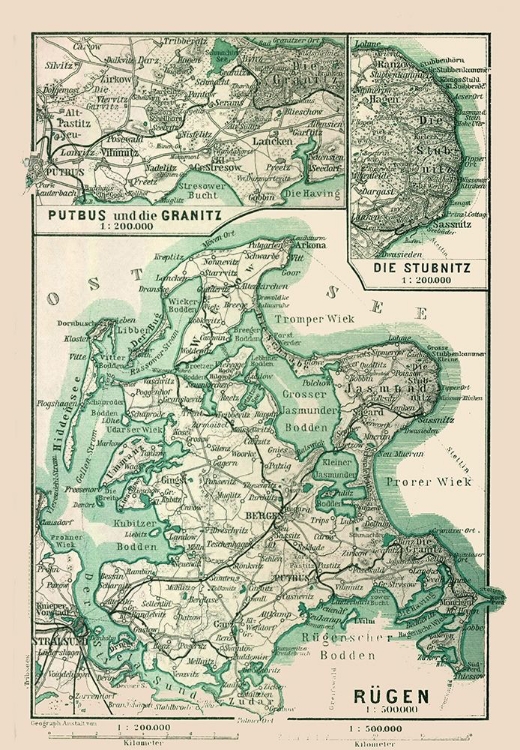 Picture of RUGEN ISLAND GERMANY - BAEDEKER 1914