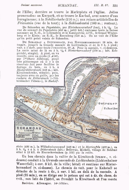 Picture of SCHANDAU GERMANY - BAEDEKER 1914