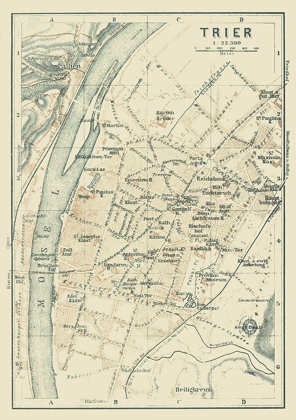 Picture of TRIER GERMANY - BAEDEKER 1914