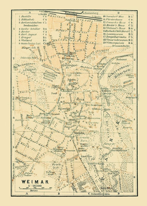 Picture of WEIMAR GERMANY - BAEDEKER 1914