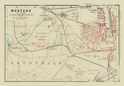 Picture of WESTEND BERLIN GERMANY - BAEDEKER 1914