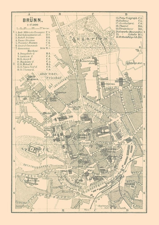 Picture of BRUNN GERMANY - BAEDEKER 1896