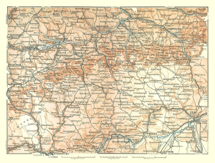 Picture of SOUTHWESTERN GERMANY - BAEDEKER 1896