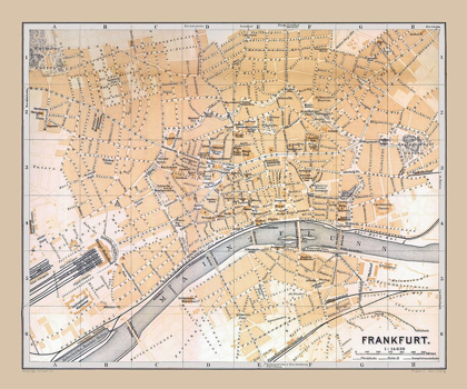 Picture of FRANKFURT GERMANY - BAEDEKER 1896