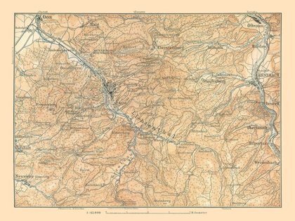 Picture of LICHTENTBAL GERMANY - BAEDEKER 1896