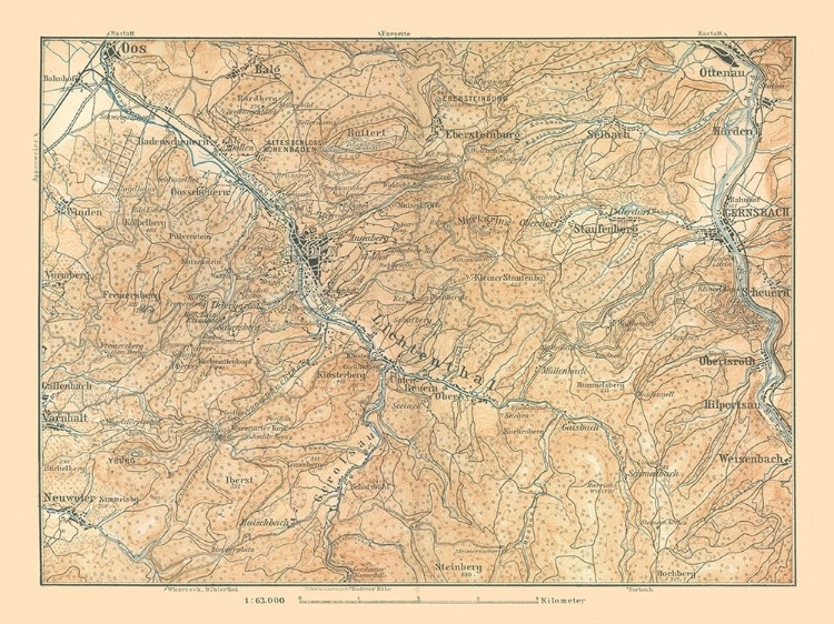 Picture of LICHTENTBAL GERMANY - BAEDEKER 1896