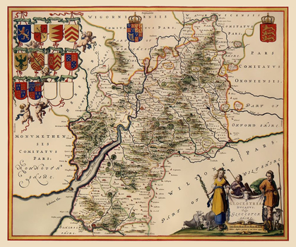 Picture of GLOCESTERSHIRE COUNTY ENGLAND - JANSSON 1646