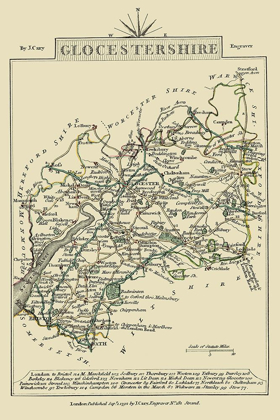 Picture of GLOCESTERSHIRE COUNTY ENGLAND - CARY 1792