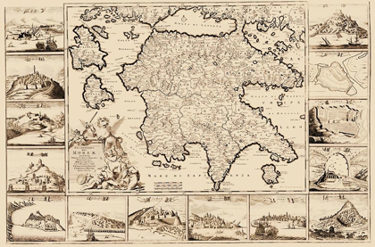 Picture of PELOPONNESE REGION GREECE - DE WIT 1680