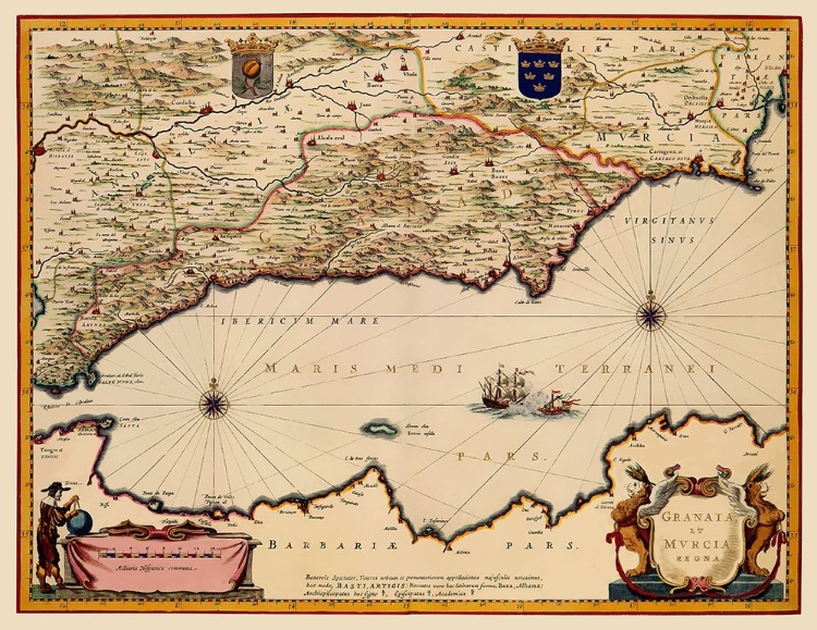 Picture of IBERIAN PENINSULA GRANADA MURCIA SPAIN - BLAEU
