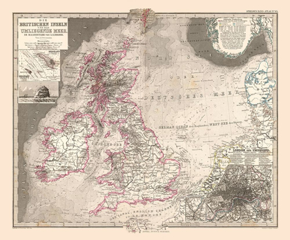 Picture of EUROPE BRITISH ISLES - STIELER  1885
