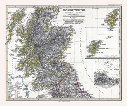 Picture of NORTHERN ENGLAND SCOTLAND - STIELER  1885