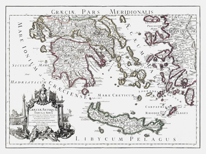 Picture of ANCIENT SOUTH GREECE - DE LISLE 1731