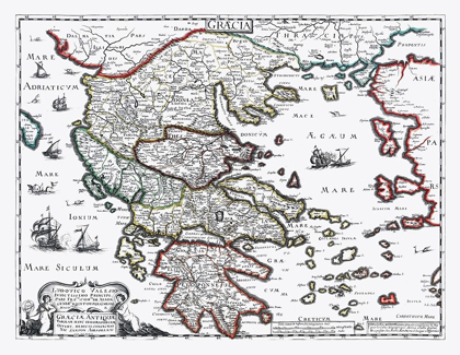 Picture of ANCIENT GREECE - SANSON 1641