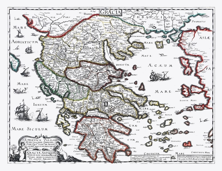 Picture of ANCIENT GREECE - SANSON 1641