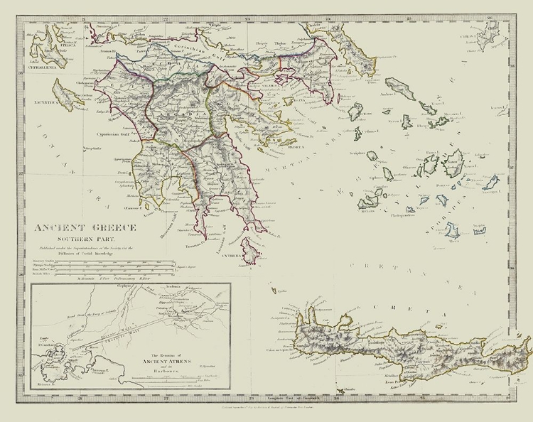 Picture of ANCIENT GREECE SOUTHERN PART - CHAPMAN 1829