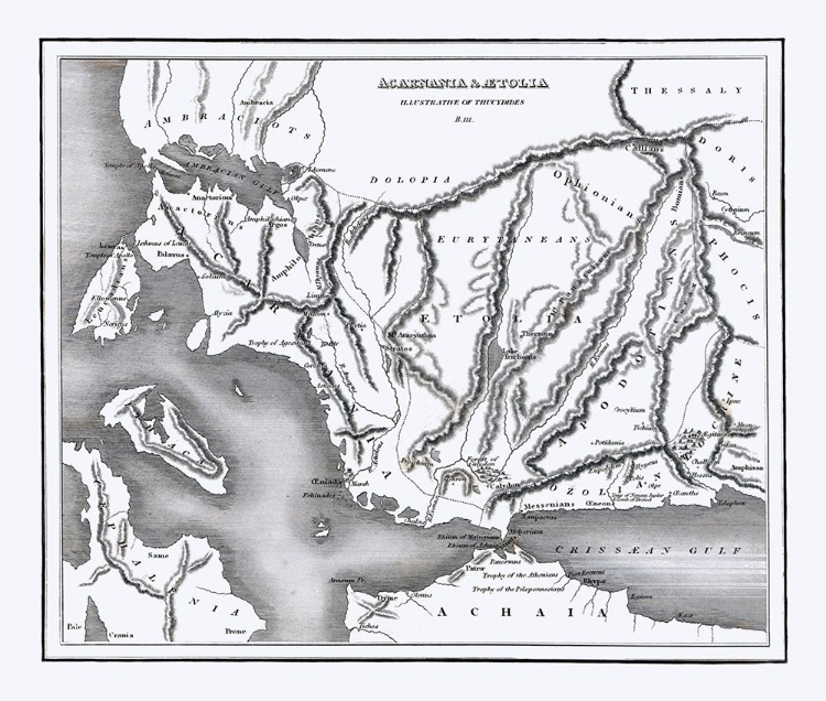 Picture of AETOLIA ACARNANIA GREECE - OXFORD 1828