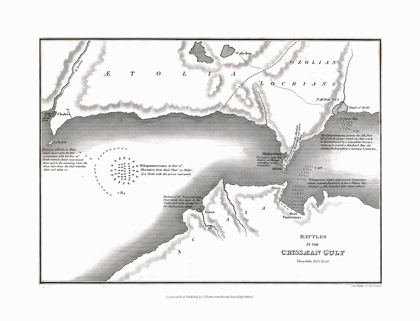 Picture of BATTLES IN GULF OF CORINTH - OXFORD 1828