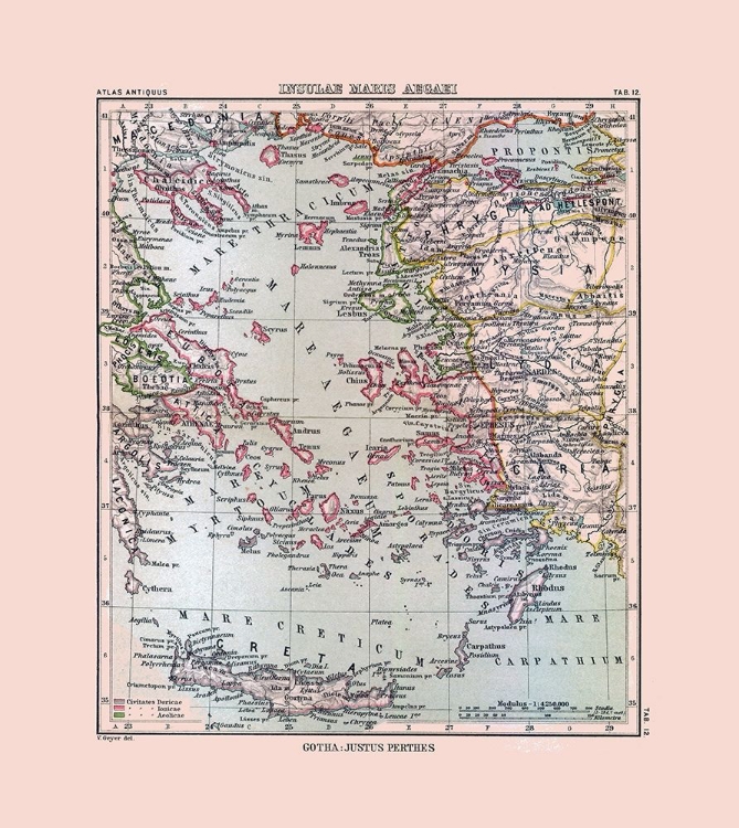 Picture of AEGEAN SEA ISLANDS GREECE TURKEY - PERTHES 1896