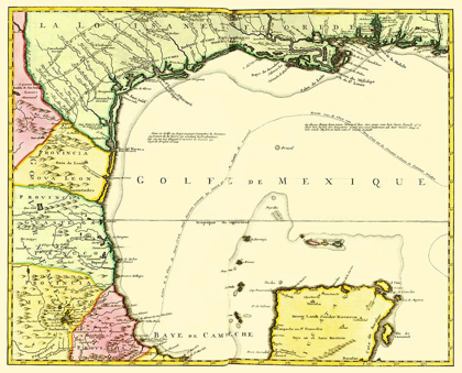 Picture of GULF OF MEXICO MEXICO COAST LOUISIANA - 1492