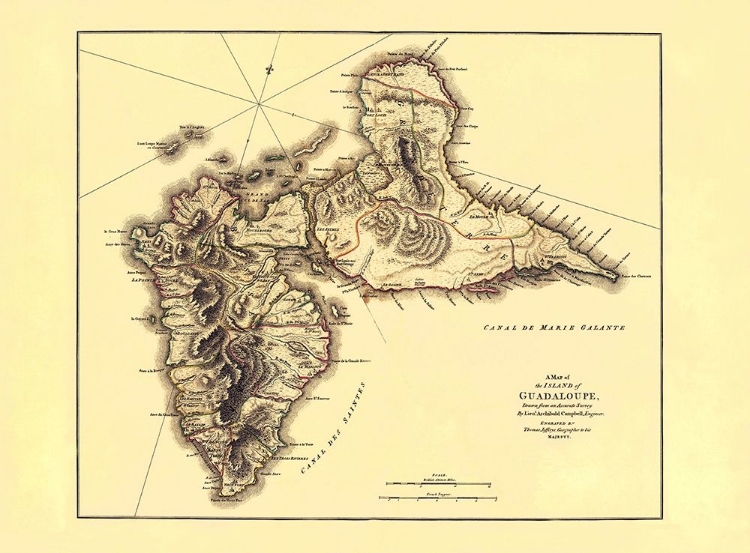 Picture of CARIBBEAN GUADELOUPE - JEFFERYS 1775