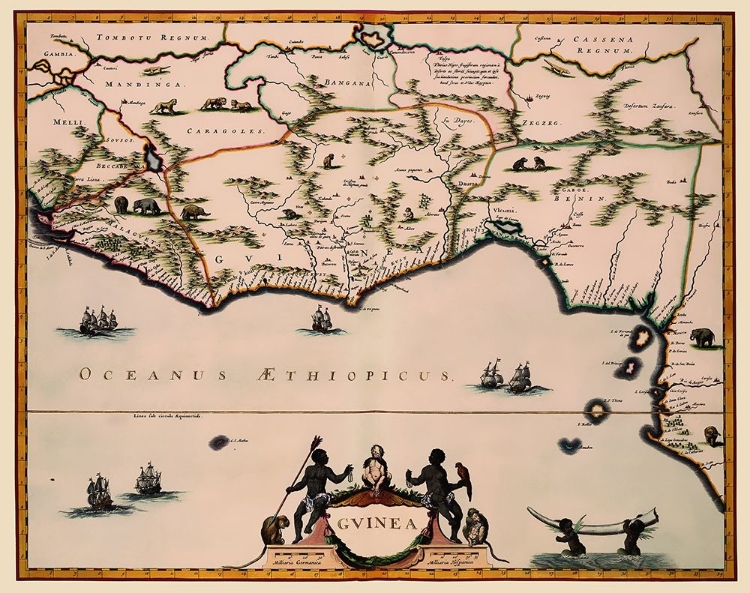 Picture of GUINEA AFRICA - BLAEU 1635