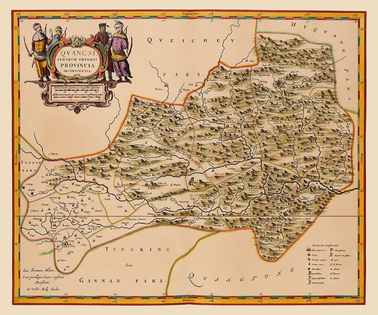 Picture of GUANGXI PROVINCE CHINA - BLAEU 1655