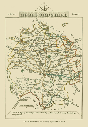 Picture of HEREFORDSHIRE COUNTY ENGLAND - CARY 1792