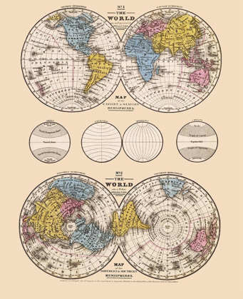 Picture of HEMISPHERES EQUATORIAL POLAR PROJECTIONS - MIT