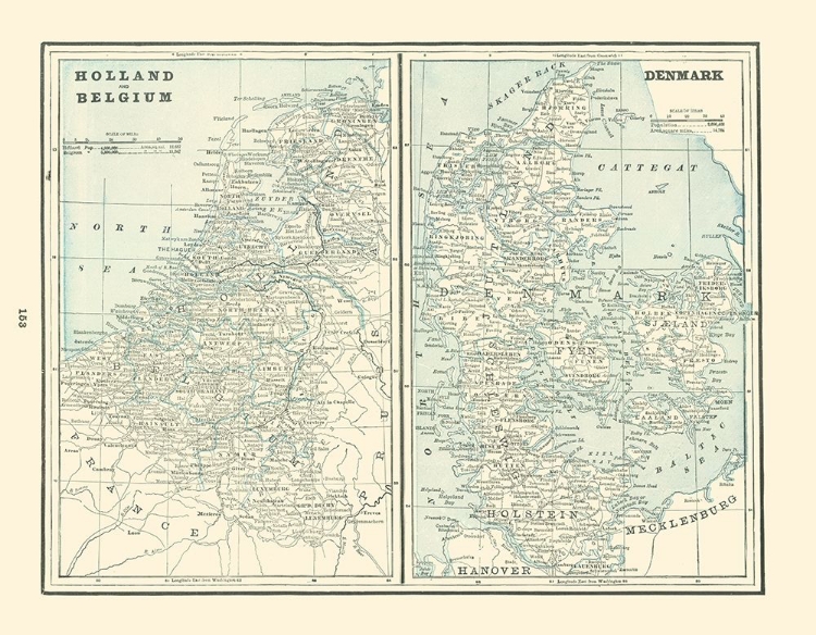 Picture of EUROPE HOLLAND BELGIUM DENMARK - RATHBUN 1893
