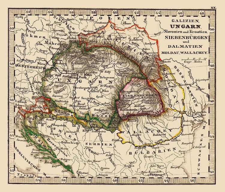 Picture of EASTERN EUROPE HUNGARY POLAND BALKAN PENINSULA